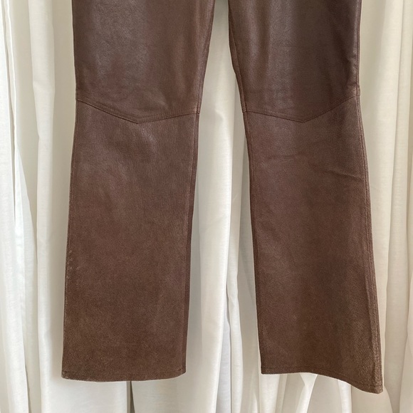 Dark Brown Genuine Suede Leather Pants🤎 - Picture 3 of 5